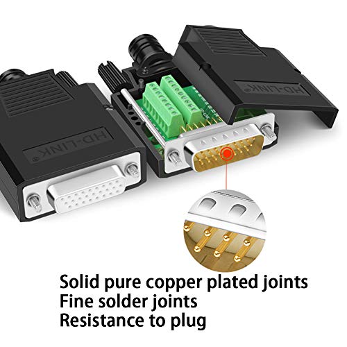 ANMBEST DB26 Breakout Connector, Solderfree RS232 D-SUB Serial to 26-Pin Port Terminal Male Adapter Pure Copper Core Gold Plated Connector with Case - Image 3