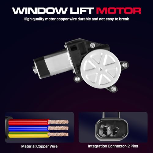 XIMAKA Rear Passenger Side Power Window Regulator with Motor (2 Pins) Fit for 2007-2014 Cadillac Escalade Chevrolet Tahoe Gmc Yukon, 741-391 - Image 4
