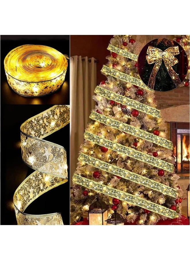 Christmas Tree LED String Lights 5M LED String Lights Holiday Decorations Gold Warm White Light for Christmas Tree Garden Party Decor Christmas Tree Lights - Image 1