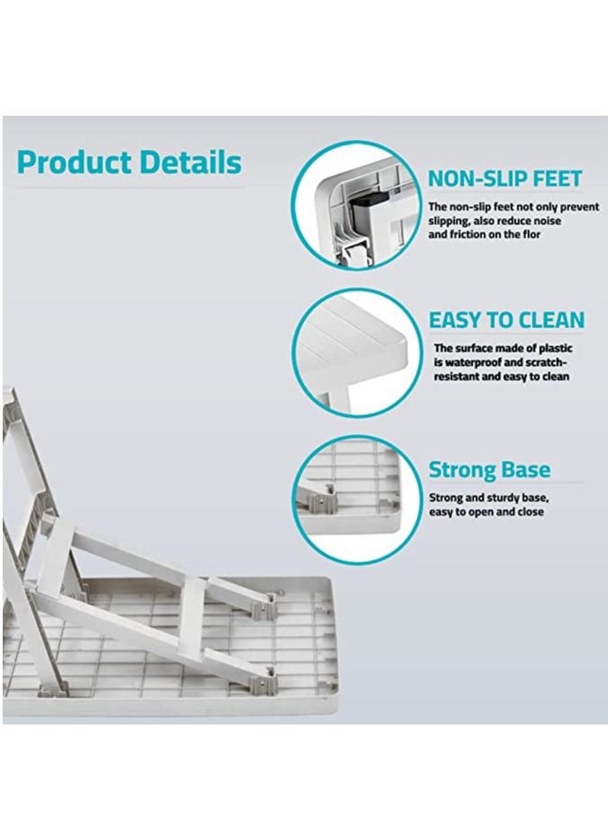 Witforms Portable Folding Outdoor Table L 72" X W 48" X H 57" - Perfect For Camping, Picnic, Beach, Cookouts And More - Weatherproof And Rust Resistant  - Image 3