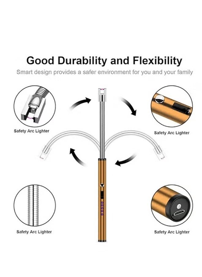 Generic lighter USB Type-C Rechargeable Electric Lighter with Safety Switch, Long Windproof Flameless Electronic Lighter for Candles, Grill, Gas Stove, Kitchen and Camping Refillable.  - Image 4