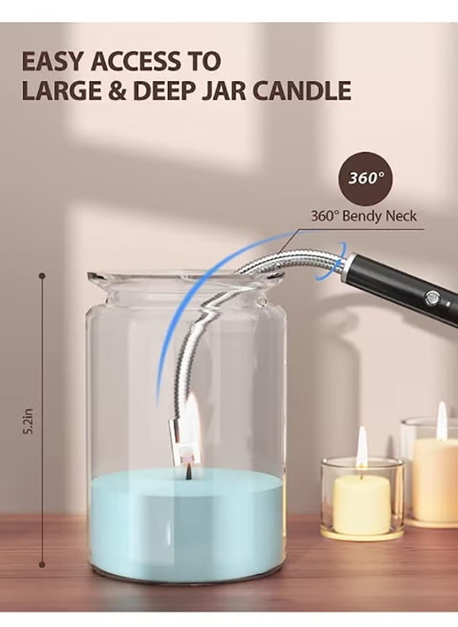 Generic lighter USB Type-C Rechargeable Electric Lighter with Safety Switch, Long Windproof Flameless Electronic Lighter for Candles, Grill, Gas Stove, Kitchen and Camping Refillable.  - Image 3
