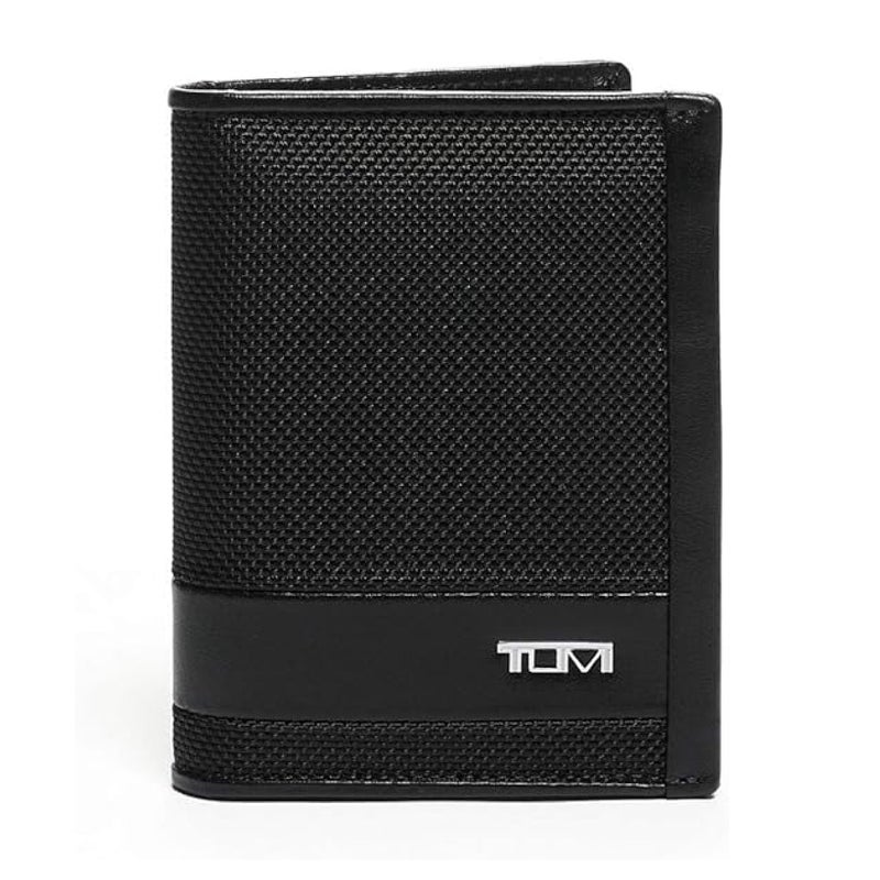 TUMI - Alpha L-Fold Wallet - Slim Bifold Wallet - Durable Ballistic Nylon Wallet - With Premium Gift Box - 4.4" X 3.4" X 0.7" - Black - Image 1