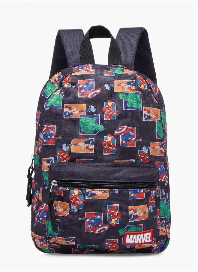 مارفل Boys Avengers Print School Backpack with Adjustable Shoulder Straps and Zip Closure - 33x25x10 cm
