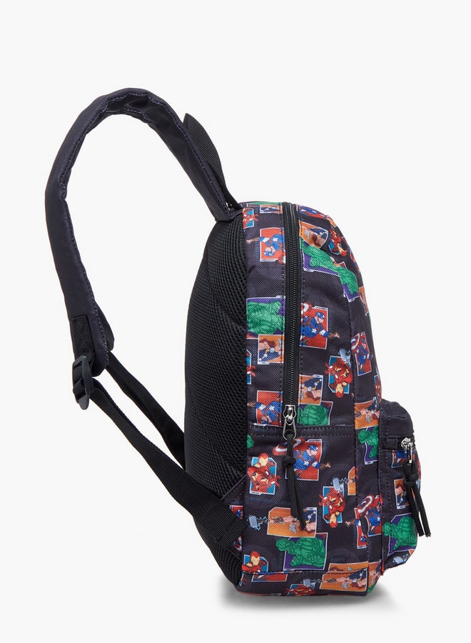 مارفل حقيبة ظهر مدرسية للأولاد بطبعة المنتقمون بأشرطة كتف قابلة للتعديل وإغلاق بسحاب - Image 3