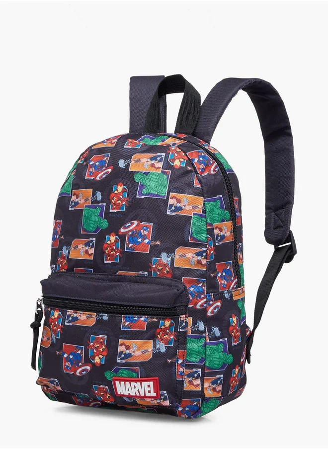 مارفل Boys Avengers Print School Backpack with Adjustable Shoulder Straps and Zip Closure - 33x25x10 cm