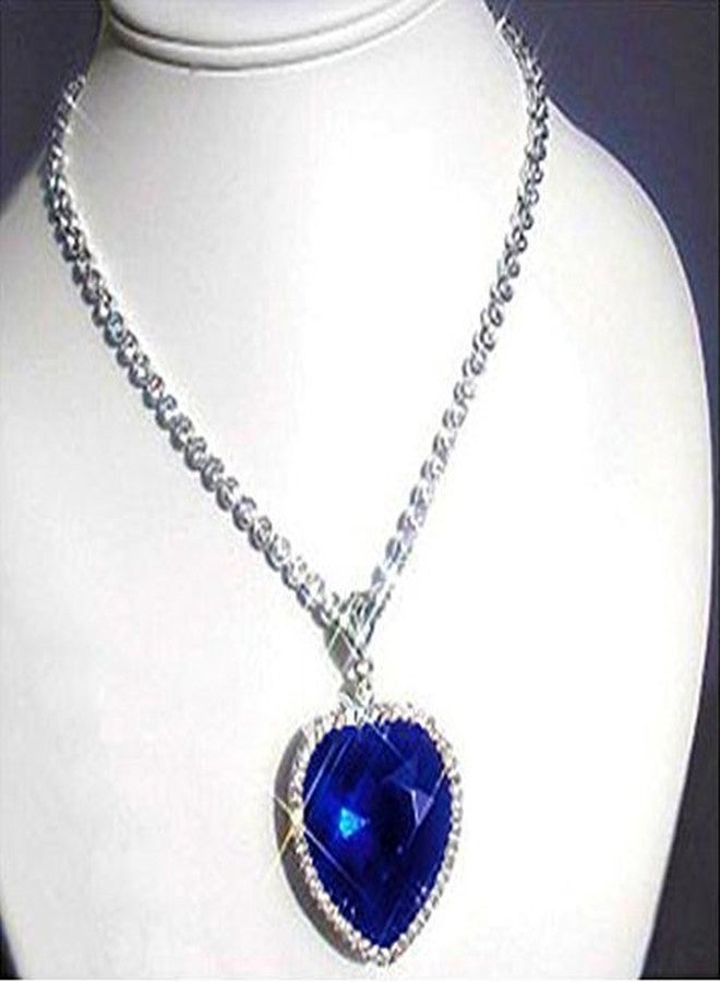Shining Diva Valentine Gift by Shining Diva ROMANTIC Titanic Heart White Gold Plated Pendant Necklace For Girls and Women(sd6616np) - Image 4