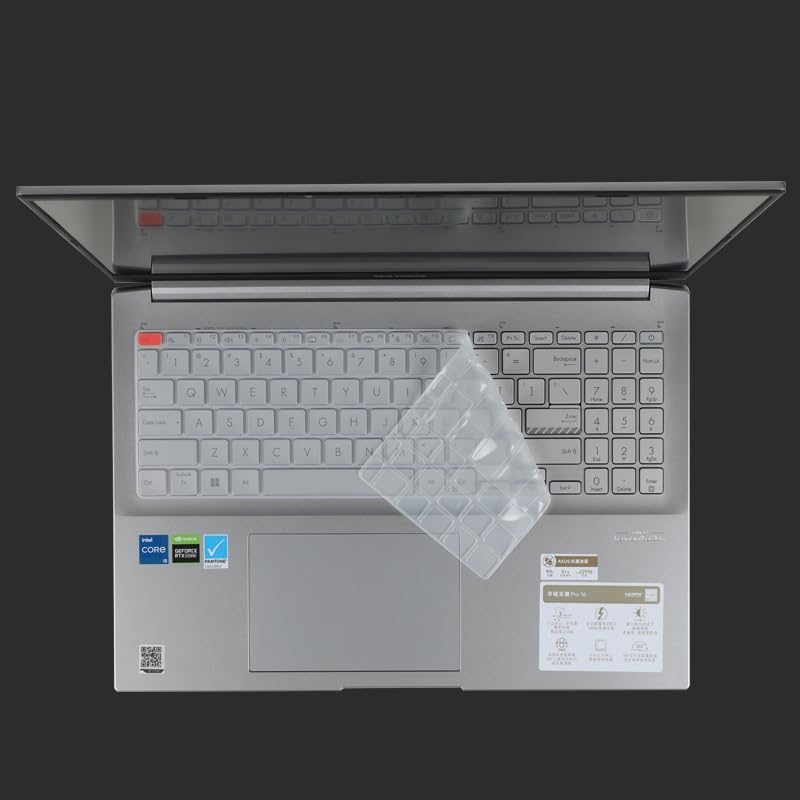 RAYA Silicone Keyboard Cover for ASUS Vivobook 15X OLED (K3504 / M3504) ASUS Vivobook S15 OLED (K3502 / K5504 / S3502 / S5504) & Vivobook 15 OLED (X1502 / X1504) Laptops (Transparent Silicone) - Image 3