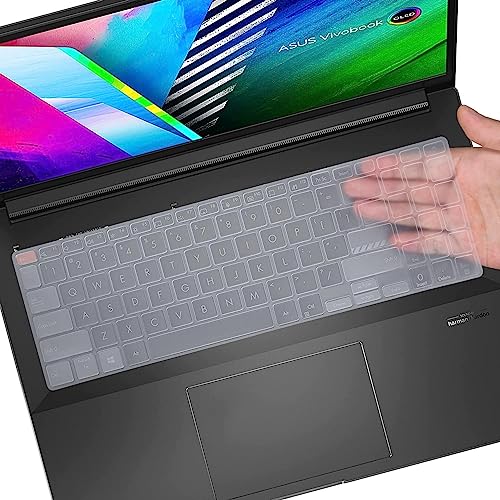 RAYA Silicone Keyboard Cover for ASUS Vivobook 15X OLED (K3504 / M3504) ASUS Vivobook S15 OLED (K3502 / K5504 / S3502 / S5504) & Vivobook 15 OLED (X1502 / X1504) Laptops (Transparent Silicone) - Image 1
