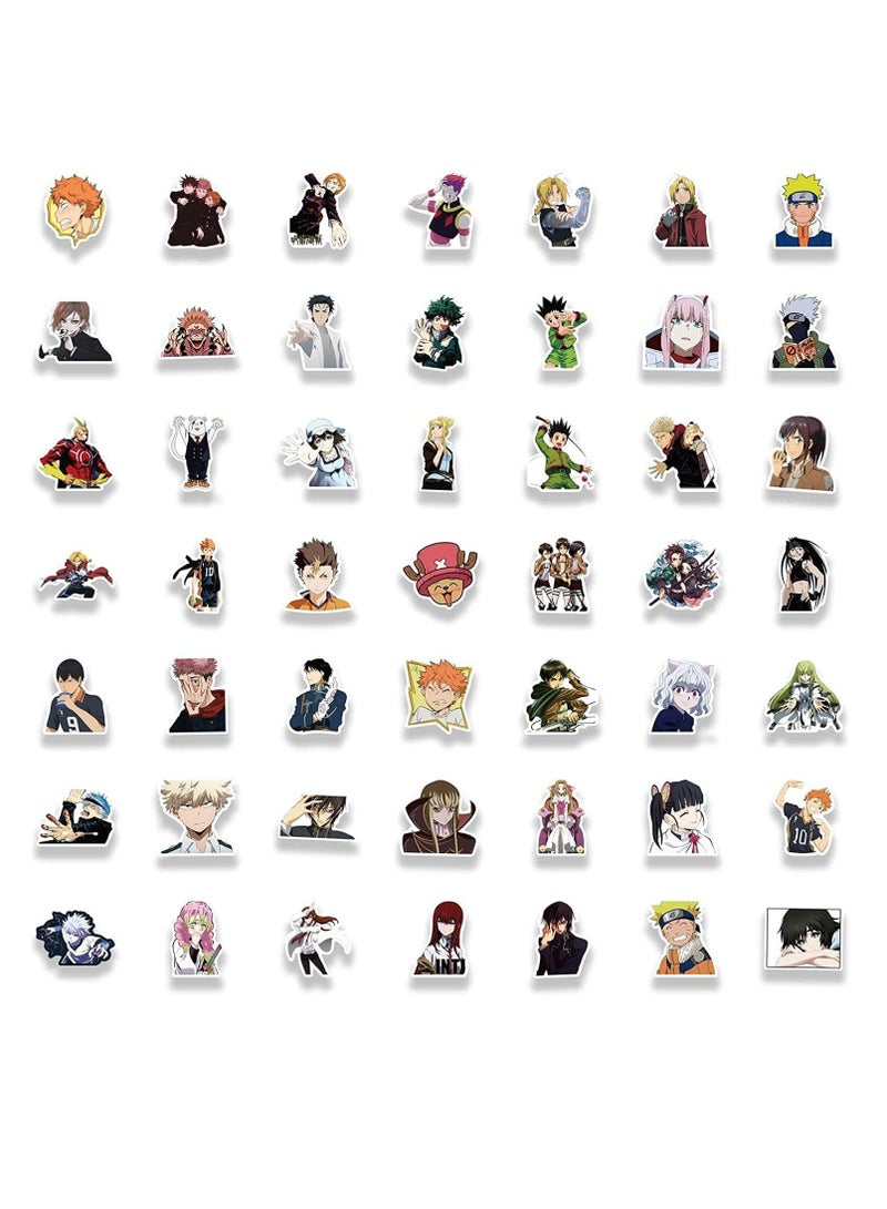 Premify 100Pcs Various Anime Characters Stickers Laptop Phone Skateboard Scrapbooking Journals Japanese Manga Stickers Vinyl Waterproof Stickers Pack for Teens Kids Adults Children - Image 3