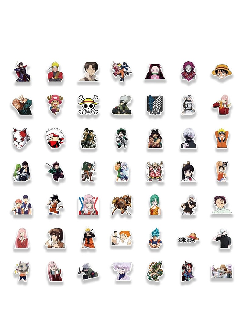Premify 100Pcs Various Anime Characters Stickers Laptop Phone Skateboard Scrapbooking Journals Japanese Manga Stickers Vinyl Waterproof Stickers Pack for Teens Kids Adults Children - Image 4