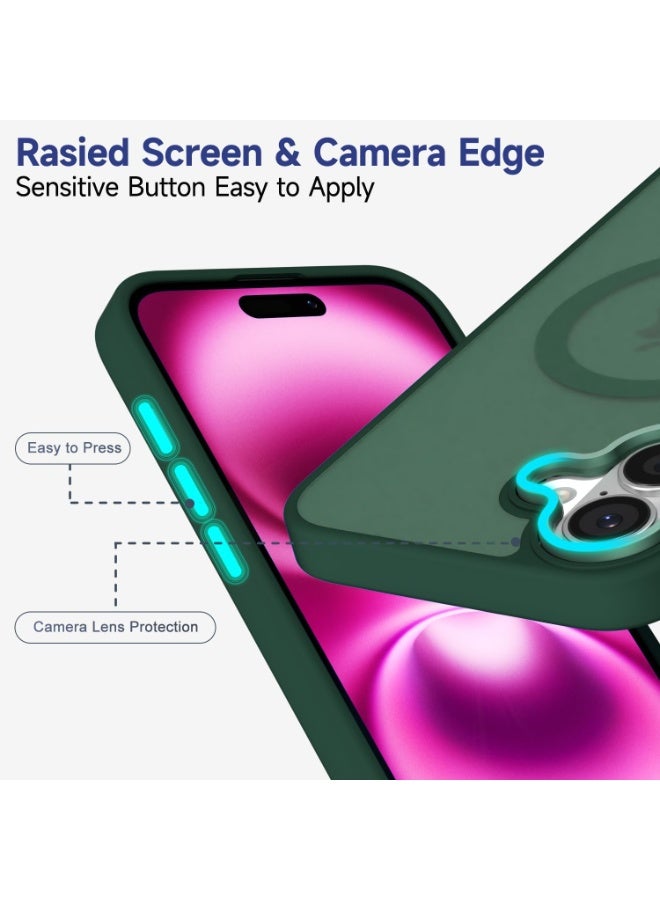 ACLIX Magnetic Case for iPhone 16 Plus [Shockproof & Slim] Matte Hard Back Cover with high-Grade Protection | Green - Image 5