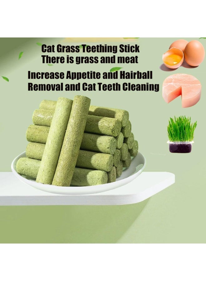 Altheqa 12 Grass Sticks Cat Freeze-dry Teeth Stick, Cat Grass Teething Stick, Catnip Cats Grass Toys, Edible Cats Chew Stick for Increase Appetite, Hairball Removal, Teeth Cleaning(2 Bags) - Image 3