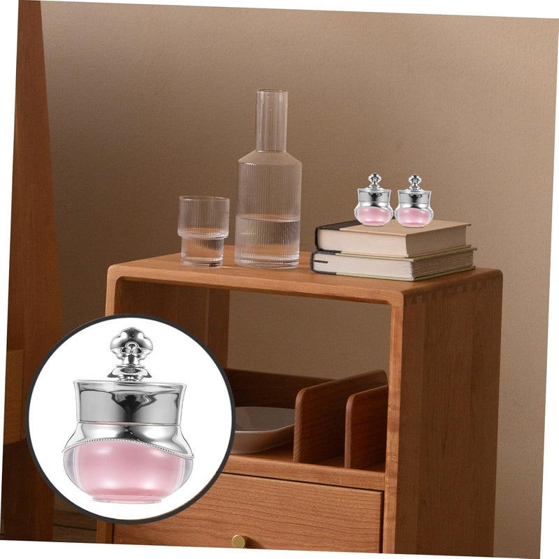 SMASOLO 3pcs Travel Jars Containers Refillable Acrylic Crown Bottles for Toiletries Wide Mouth Storage Containers Skin Care Travel - Image 5
