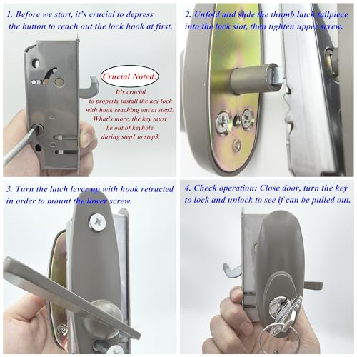 N8LokNLok Gliding Patio Door Keyed Lock Assembly Thumb Latch Compatible with Andersen Tribeca Style OEM Part 2573068 2573078 2573609 2916 Hole Centers NonHanded White Diecast - Image 3