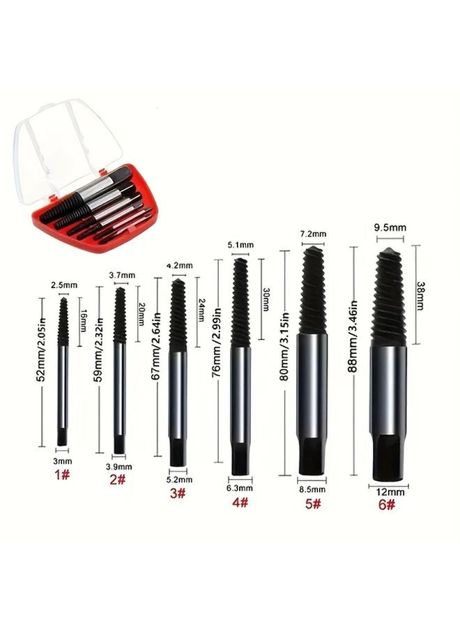 5pcs Metal Drill Bit Extractor Kit For Damaged Screw Broken Bolt And Water Pipe Removal - Image 4