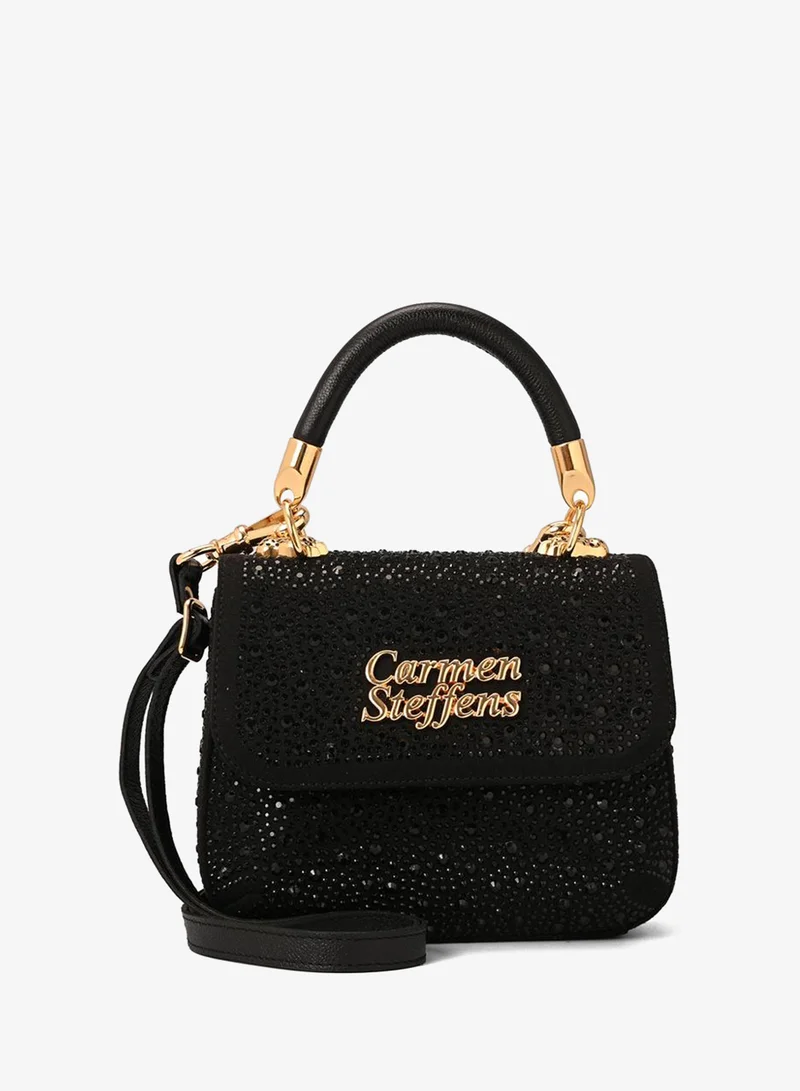 كارمن ستيفنز كريستال حقيبة جلام سوداء