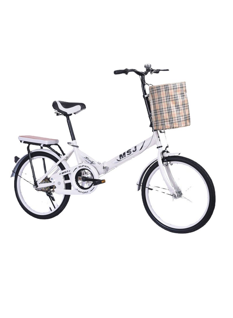 Sharpdo 20inch Foldable Mountain Bike High-Carbon Steel Frame Shock Absorber, Lightweight Portable Bike for Women and Men, City Bicycle for Work School - Image 1