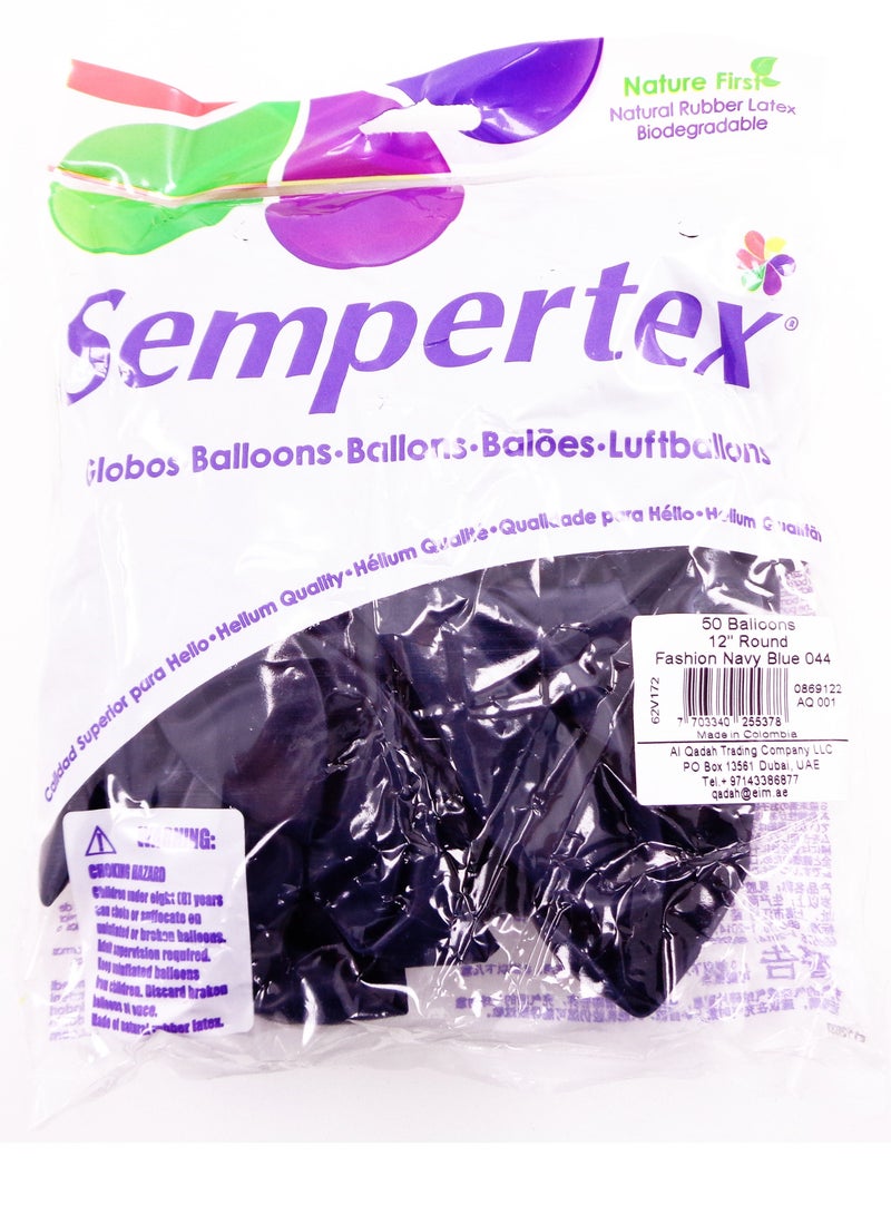 Sempertex Sempetex Latex 453.59 Grams Balloons, Navy Blue - Image 2