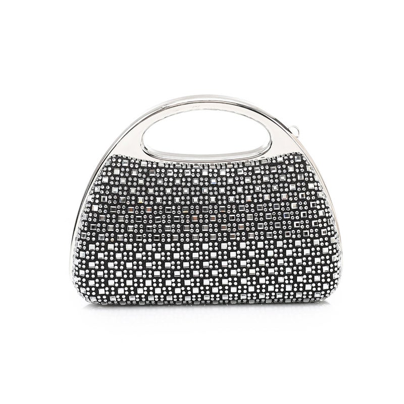 Mr.joe Crystal Embellished Top Handle Clutch - Image 3