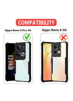 ماركة غير محددة تنطبق على أوببو رينو 8 برو / رينو 8 برو زائد 5G الهاتف المحمول حالة الغطاء ، رقيقة جدا وخفيفة الوزن الغطاء ، لينة تبو الوفير + الاكريليك الغطاء الخلفي الشفاف  - Image 3