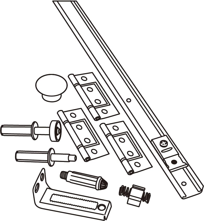 National Hardware N343-731 Complete Double Folding Door Hardware Set, 60-Inch, White, For Indoor Use, Boxed - Image 5