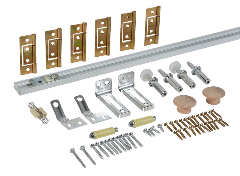 National Hardware N343-731 Complete Double Folding Door Hardware Set, 60-Inch, White, For Indoor Use, Boxed - Image 4