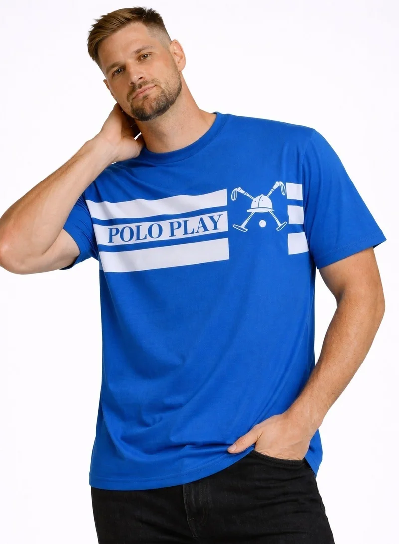 Polo Play Mens Graphic T-shirt -BLUE