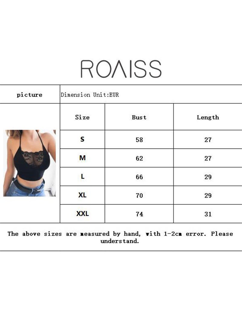 NIBEMINENT Women'S 2 Piece Lace Splice Tank Top Spongeless Cushion Short Back - Image 3