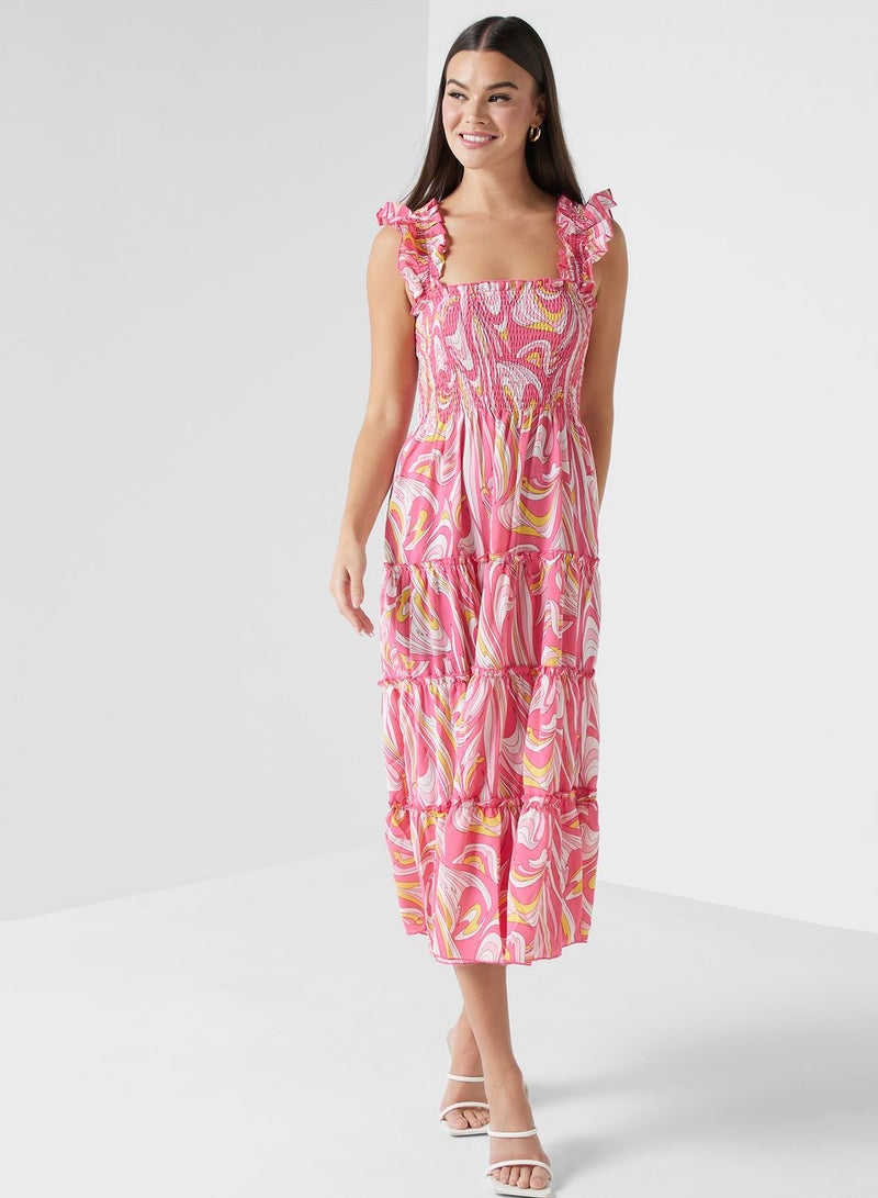 ELLA Tiered Printed Dress  - Image 4
