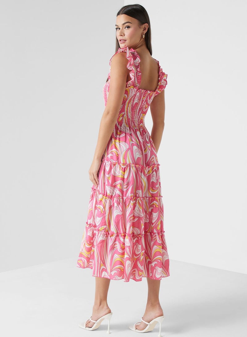 ELLA Tiered Printed Dress  - Image 2