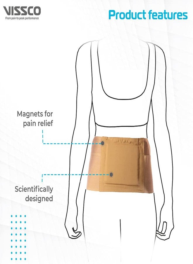 Vissco Magnetic Back Support for for the Lumbar Spine, Back Injury, Pain Solution for Back (Beige)- Large - Image 3