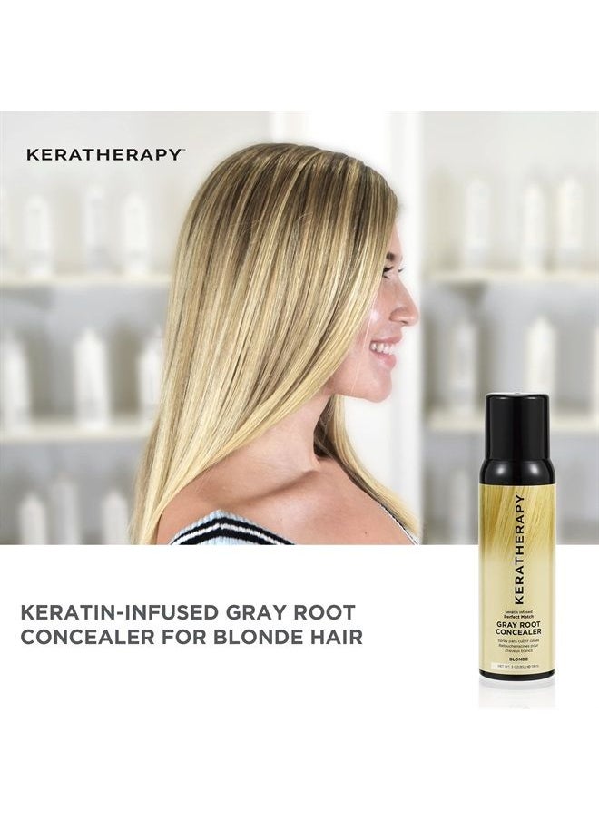 KERATHERAPY Keratherapy Keratin Infused Perfect Match Gray Root Concealer Spray, Light Brown, 3 oz, 118ml - Root Cover Up Spray to Hide Gray Roots - Keratin Therapy Hair Darkening & Temporary Scalp Concealer  - Image 4