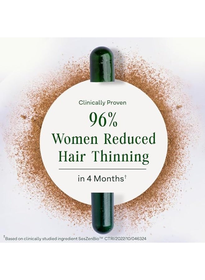 OZiva+ Advanced Hair Growth Actives | Reduces Thinning Hair & Improves Scalp Coverage | Scientist Formulated with Pure Plant Actives | No side effects | 90 Caps (Pack 3) - Image 3