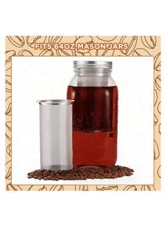 Generic Cold Brew Coffee Filter Coffee Filter Reusable Mesh Coffee Filter For Wide Mouth Canning Jar And Iced Tea Maker  - Image 4