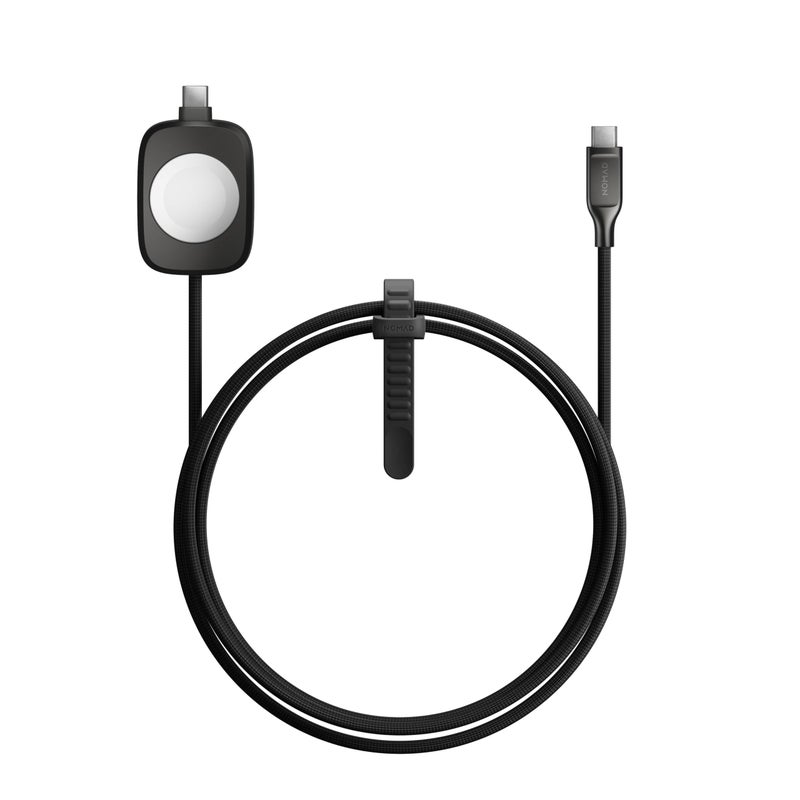 NOMAD Apple Watch Charger USB C Cable 1.5m Carbide 2in1, USB C Charging Cable - 100W Fast iWatch Charger USBC for Apple Watch, Airpods and iPhone, Universal Type C Charging Cables - Image 1