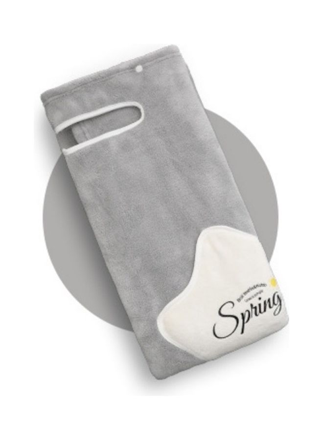 NIBEMINENT Soft Drying Skirt Bath Towel Grey 30X20X5cm