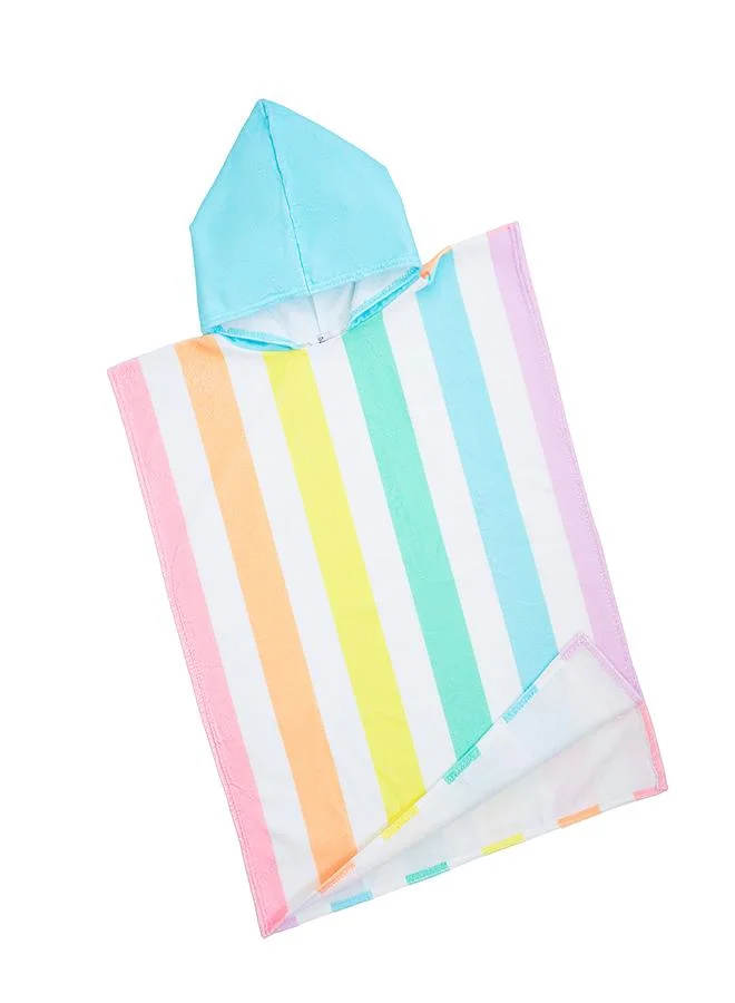 babyqlo Pastel Stripe Hooded Beach Towel