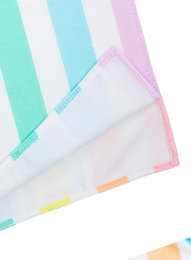 babyqlo Pastel Stripe Hooded Beach Towel - Image 4