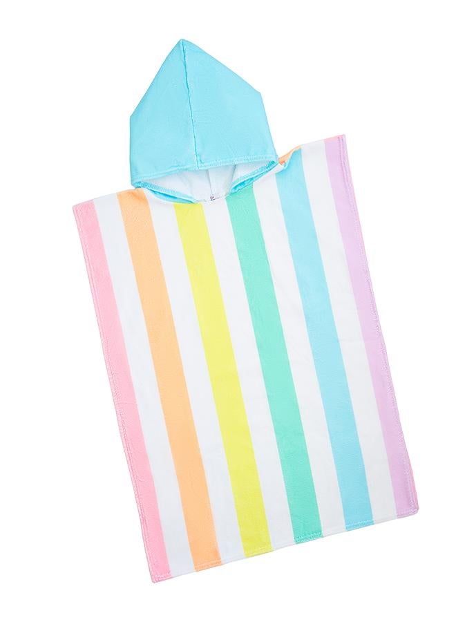 babyqlo Pastel Stripe Hooded Beach Towel - Image 1
