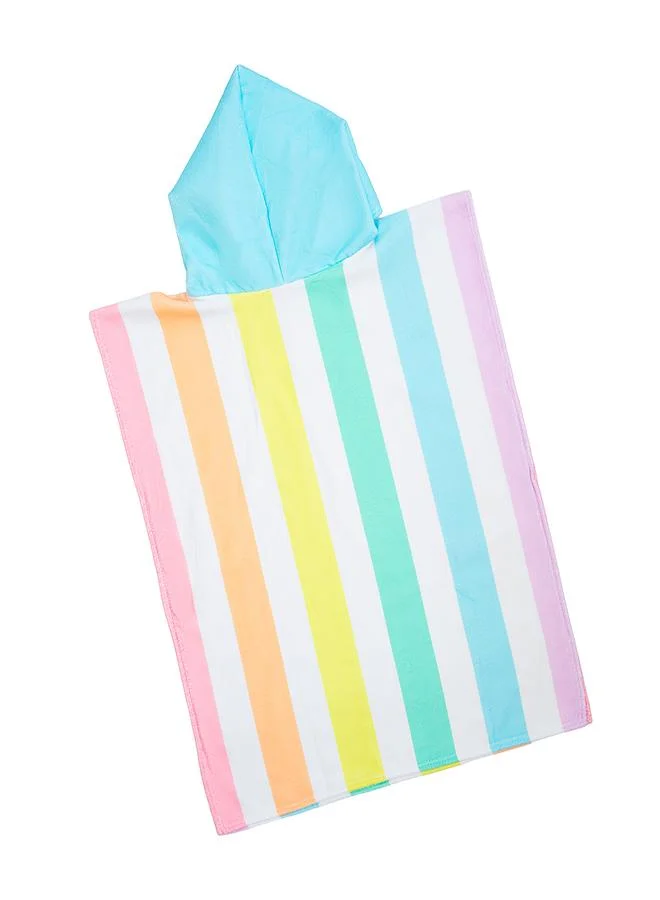 babyqlo Pastel Stripe Hooded Beach Towel