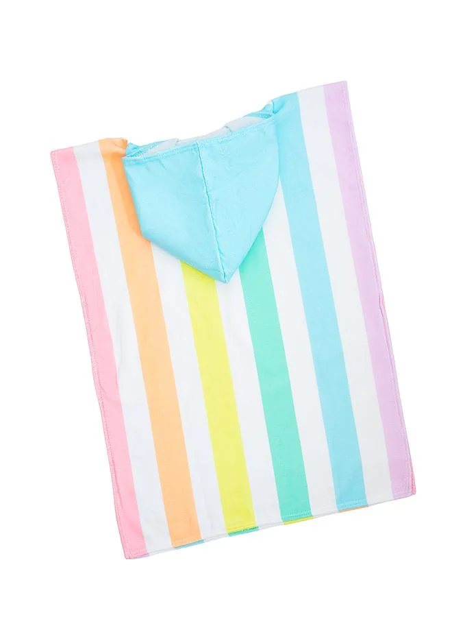 babyqlo Pastel Stripe Hooded Beach Towel