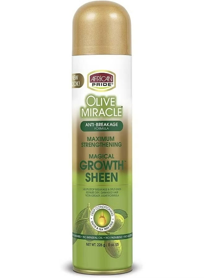 African Pride Olive Oil Growth Sheen Spray – Healthy Shine, Moisture & Hair Growth Support – 226 g - Image 1