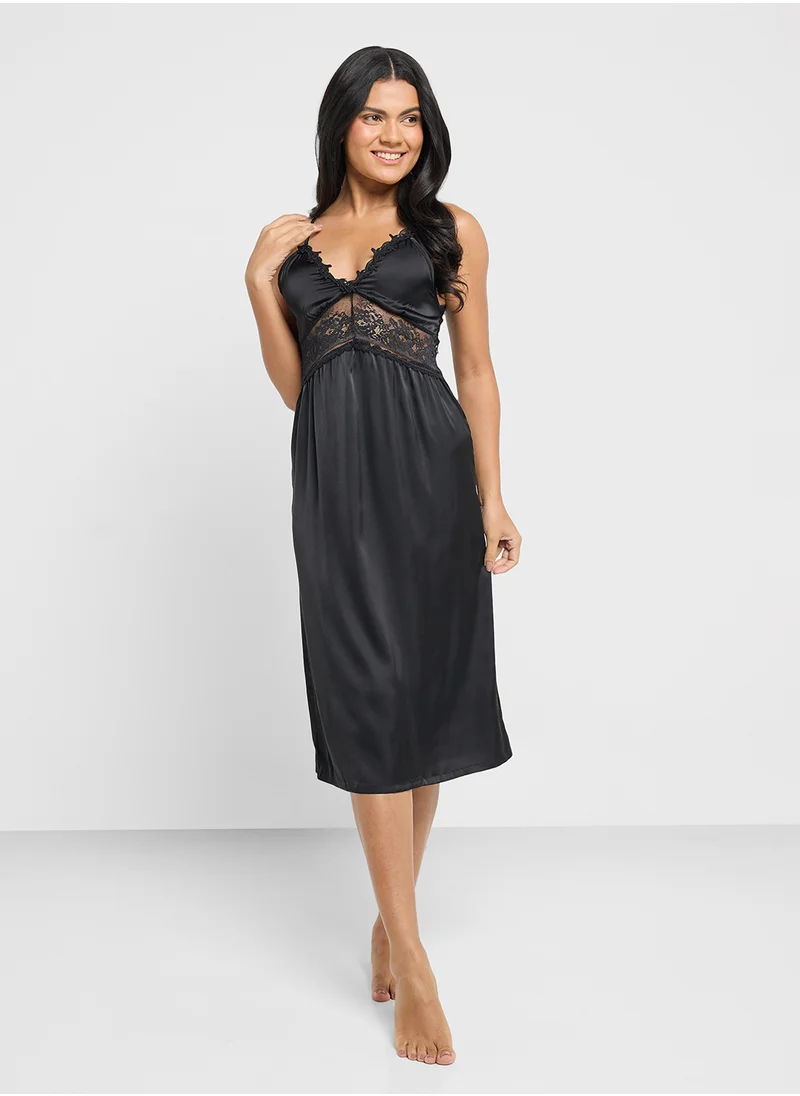 ELLA Lace Trim Night Dress