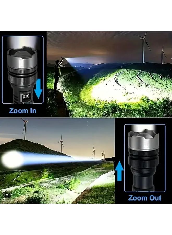 White Light USB Rechargeable Super Bright LED Tactical Flashlight For Camping Hiking Emergency - Image 5