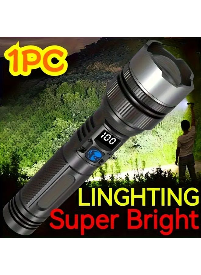 White Light USB Rechargeable Super Bright LED Tactical Flashlight For Camping Hiking Emergency - Image 2