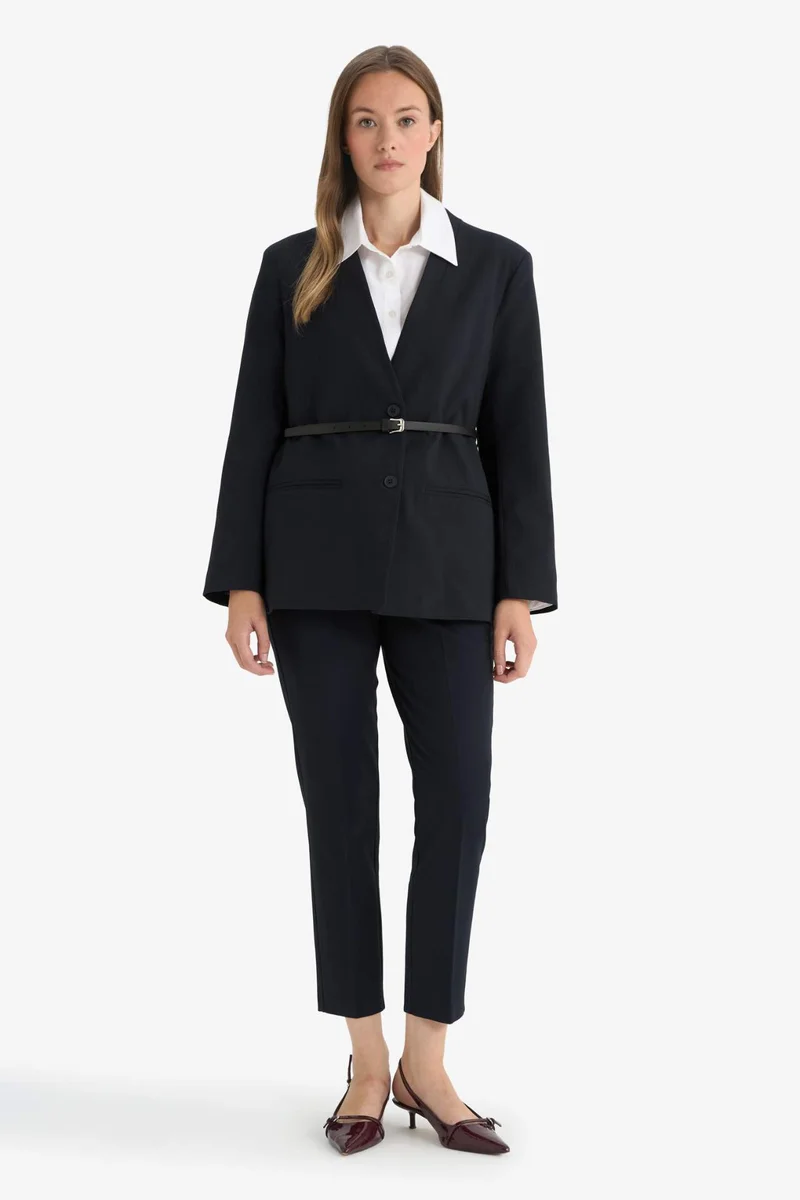 DeFacto Regular Fit Jacket Collar Blazer