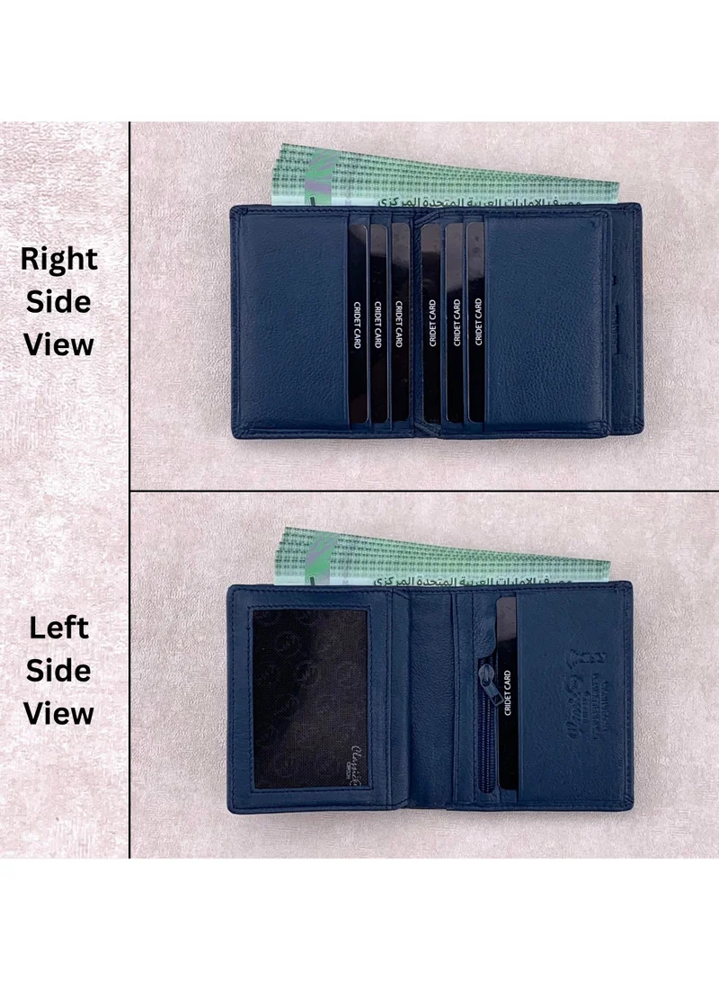 Classic Milano Classic Milano Men’s Wallet – Slim Bifold Leather Wallet for Men with RFID Blocking, Multiple Card Slots & Middle Zip – Stylish Mens Purse Wallets Gift for Husband, Father