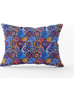 Cango Home Blue Orange Ethnic Patterned Cushion Pillow Case - CGH265-3550 Double Sided Printed 