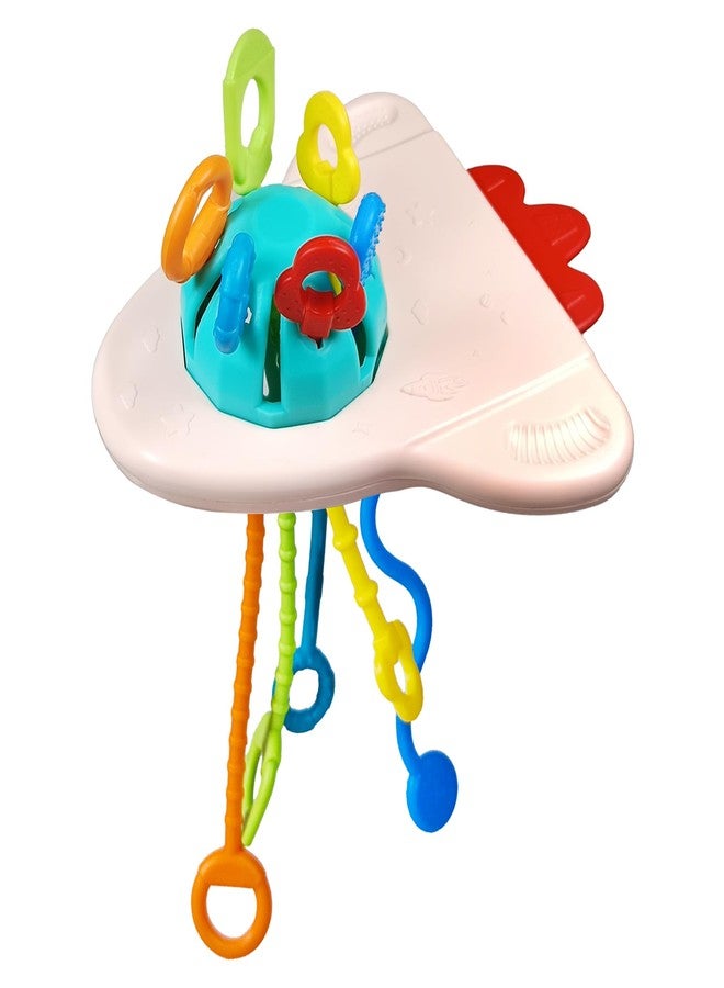 KIPA GAMING Proudly Made in India, Little Rocket Sensory Montessori Pull String Toy for Teething: Baby First Adventure - Travel-Friendly, Food-Grade Silicone, Perfect for 6+ Months, Multicolor - Image 1